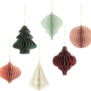 6Pcs Christmas Paper Honeycomb Party Decoration